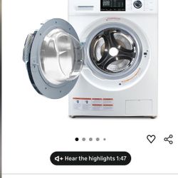 Ventless Washer Dryer Combo 2.7 cu.ft, 24" All In One Washing Machine And Dryer 2-In-1 120V For Apartment RV, 26.7 LBS Load With 16 Laundry Program, L