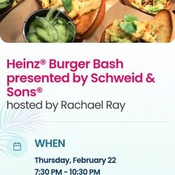 SOBE WINE & Food BURGER BASH $200