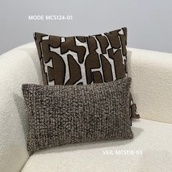 MOCUSHÉ Cushion Set (2 pcs) – Made in Japan, European Fabric, Brand New