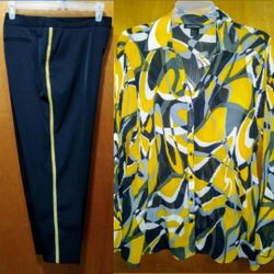 Ashley Stewart 18 Top & Ankle Pant XL