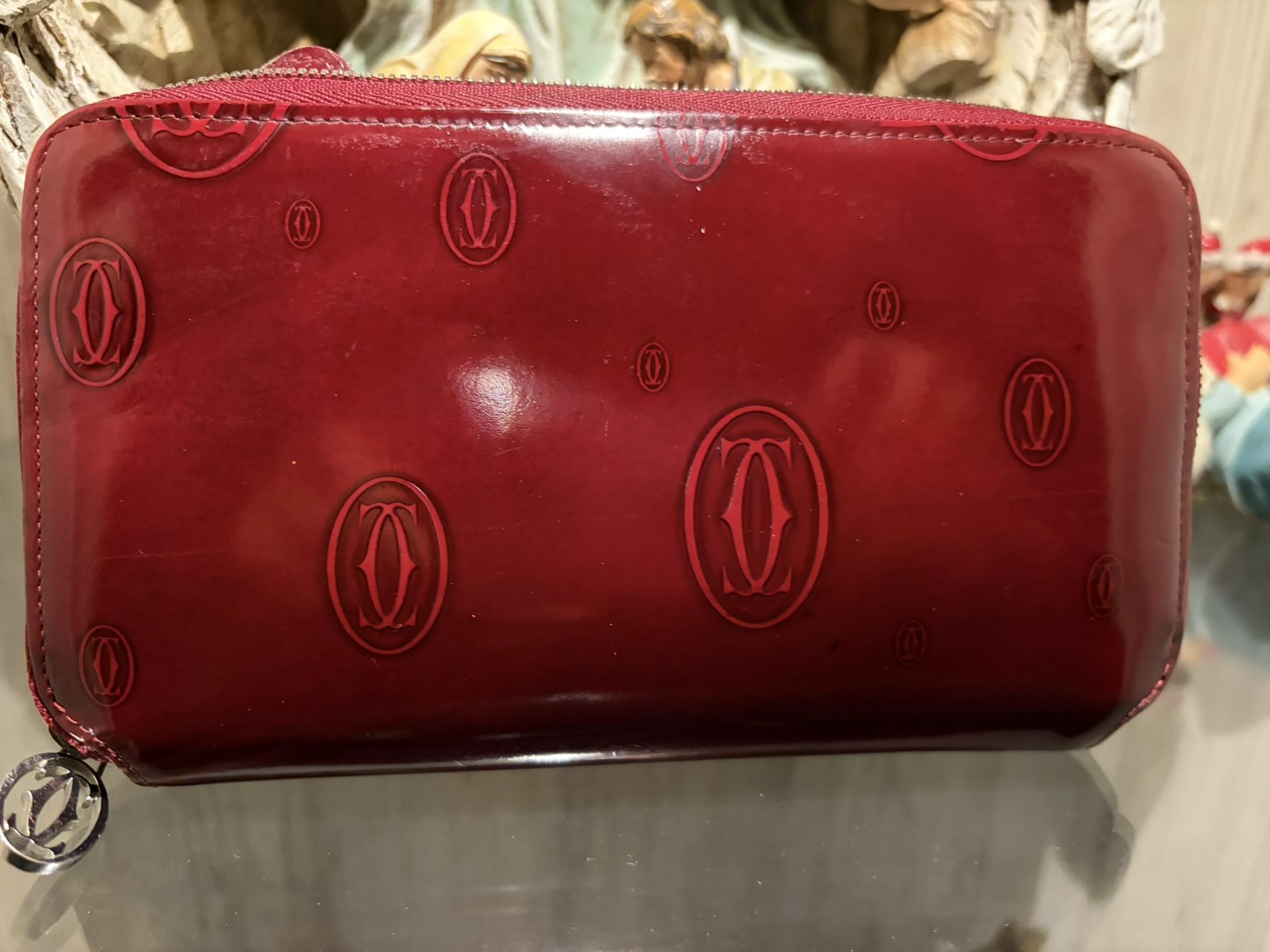 Authentic Vintage Cartier red Long Wallet