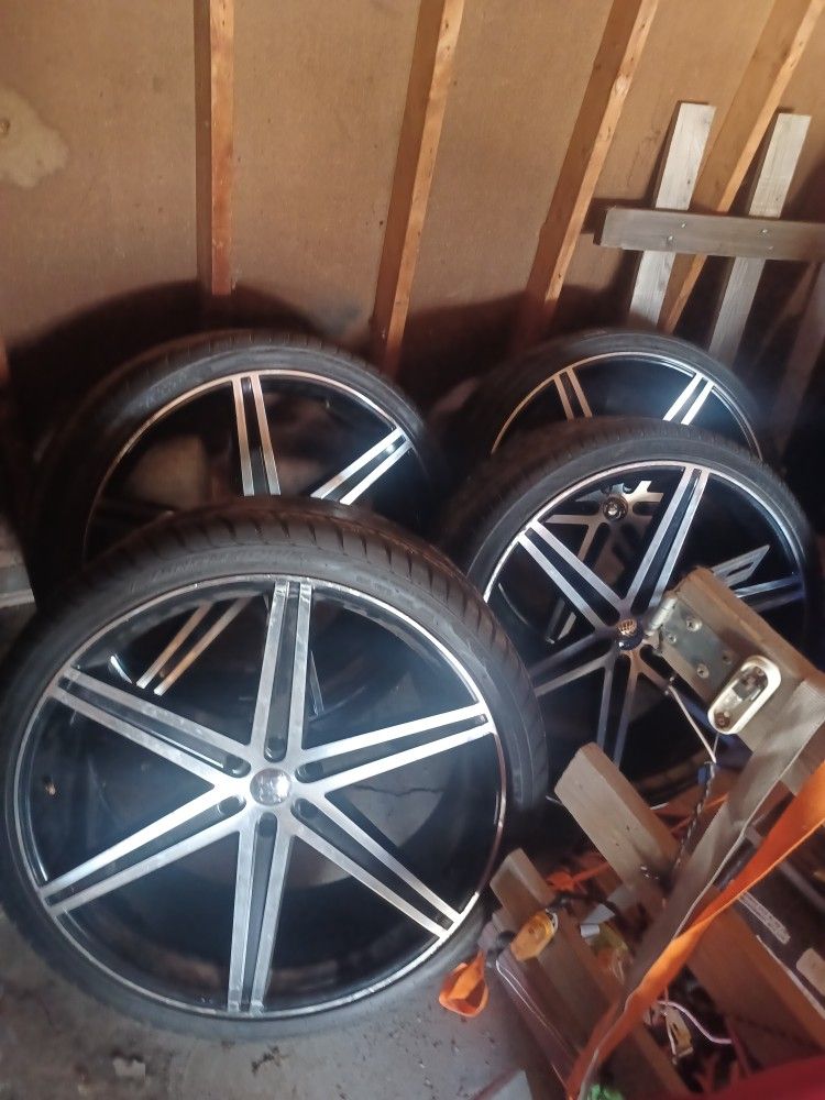 26 Inch Rims And Tires Plus 4 Brand New 26 Inch Tires