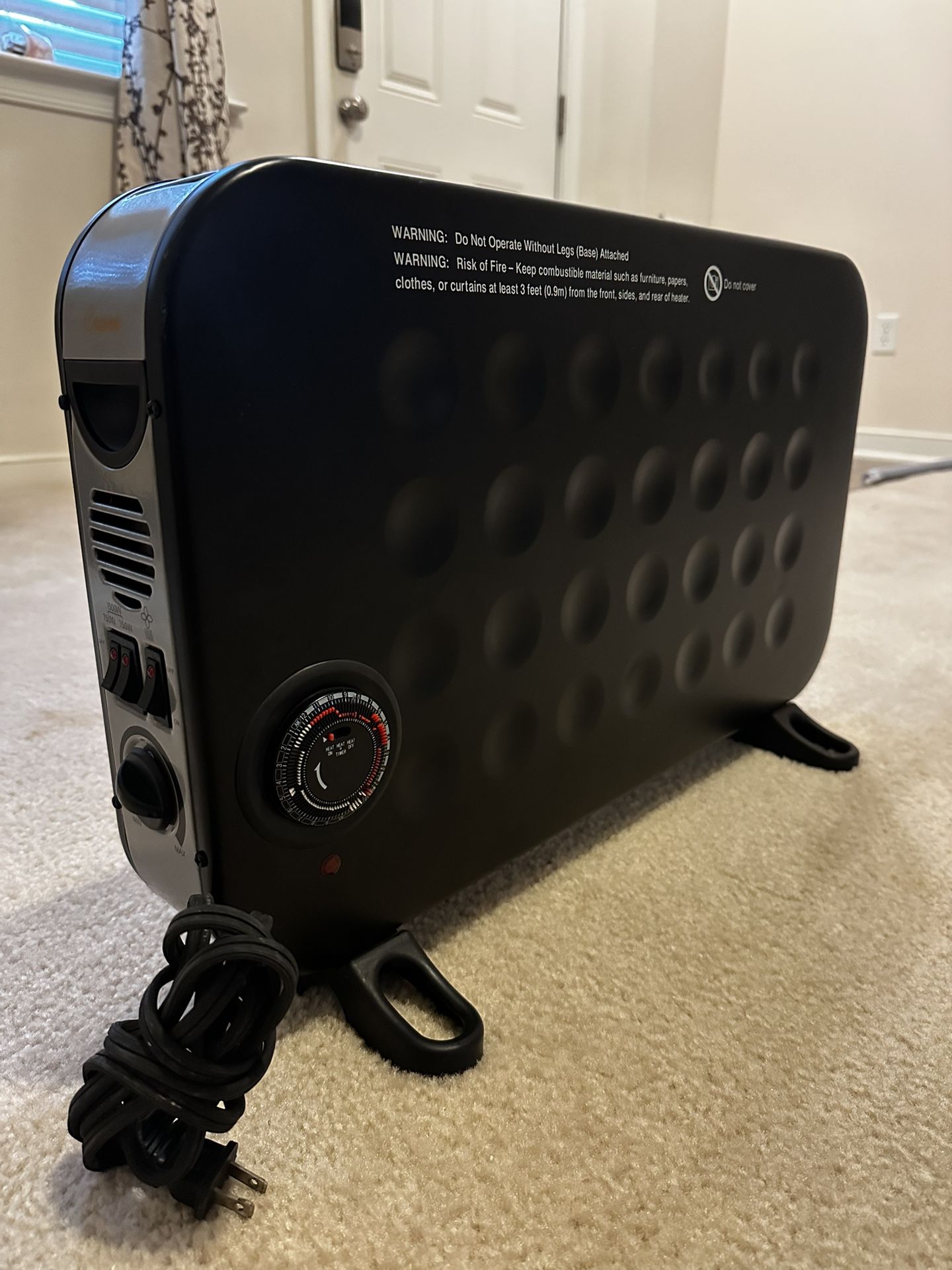 1500-Watt Convection Flat Panel Electric Space Heater