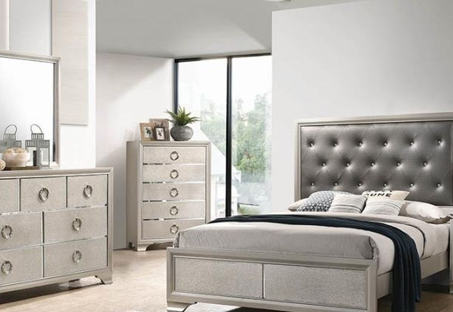 4 Piece Twin Bedroom Set Queen Bed Frame Dresser Mirror And Nightstand