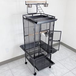 (NEW) $130 Large 61” Parrot Bird Cages with Rolling Stand for Cockatiels Parrot Parakeet Lovebird Finch 