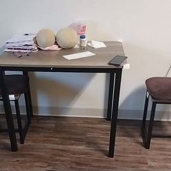 Table With Stools + Cushions 