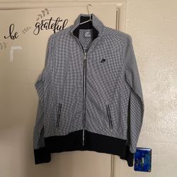 Black And White Checkered Pattern Nike Jacket