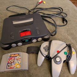 N64 with Expansion Pack, Super smash bros, 1 Controller 