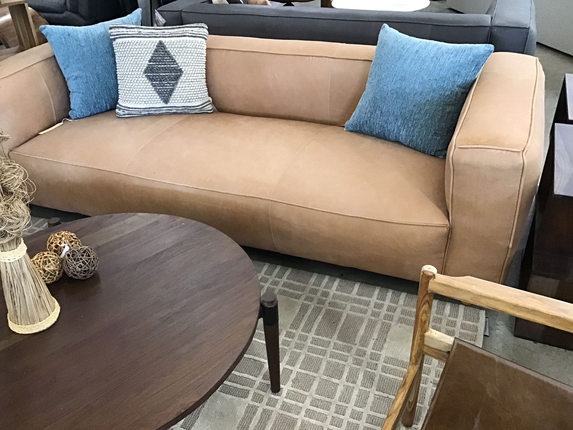 Modern Rustic Leather Sofa