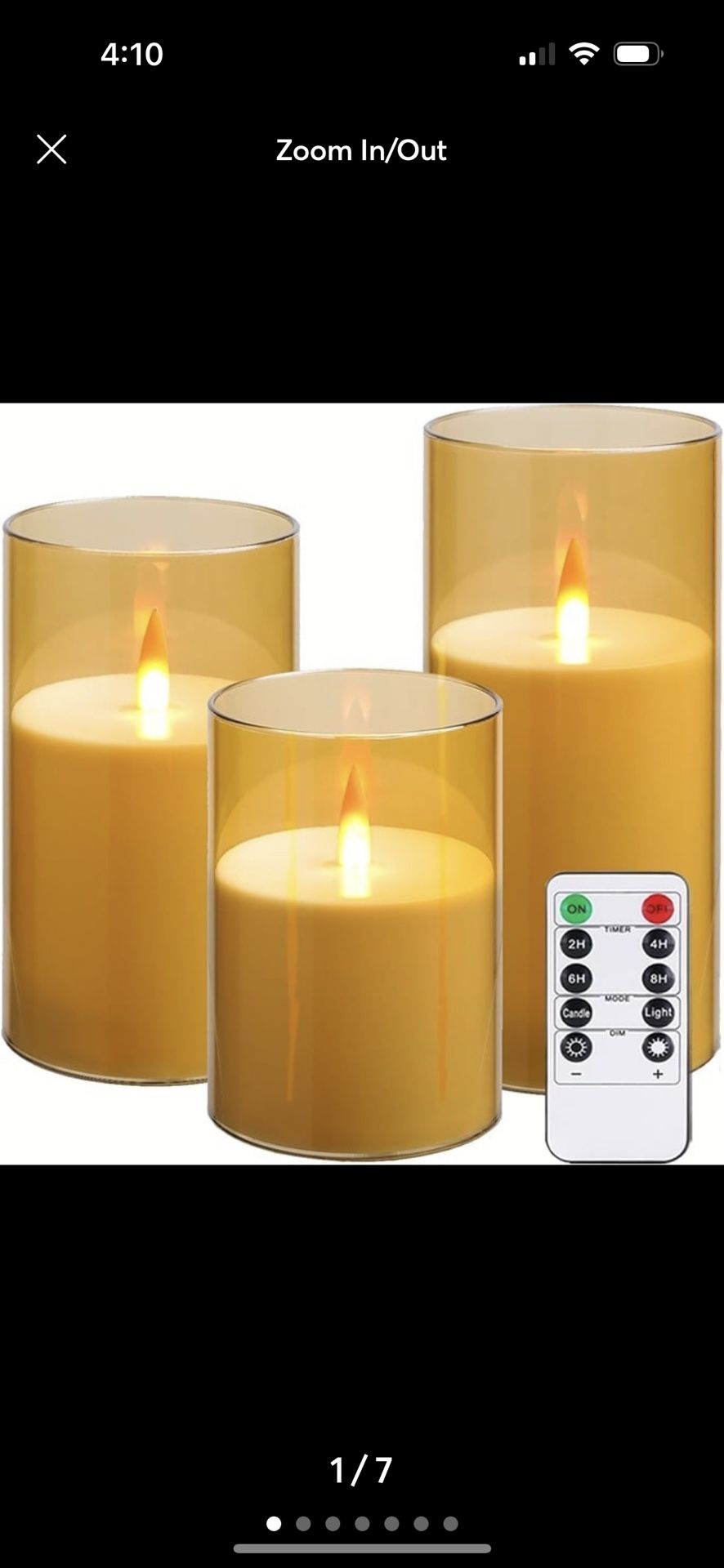 Flickering Flameless Candles,Led Candles W/Timer, Set of 3 Battery Operated