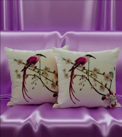 2 Iconic "Flight of the Orient" Pillow Case design from Ted Baker London.18"×18"