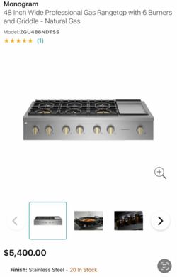 Chef style Mono Gram Cook Top