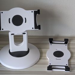 AboveTEK 360° Rotating POS iPad Stand – Universal 6"–13" Tablet Holder (White)