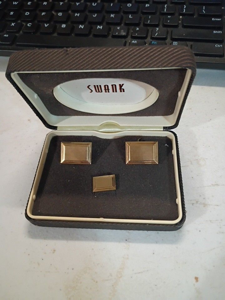 Vintage Cuff Links And Pin