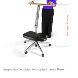 RoomyRoc Mobile Laptop Desk/Cart/Stand with Adjustable Tabletop and Footrest Computer Table (Black)