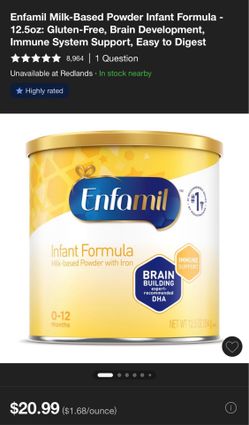 Cans of formula