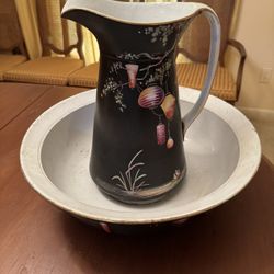 Fancy Wash Basin And Pitcher  