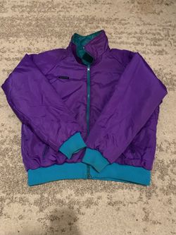 Columbia Jacket Men’s Large Purple Green Reversible