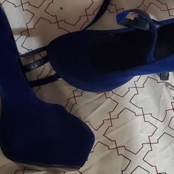 Brand New Blue High Heal Shoes $40 OBO