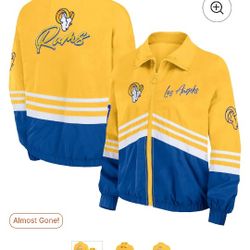 Los Angeles Rams Women's Windbreaker Jacket Brand New Size M