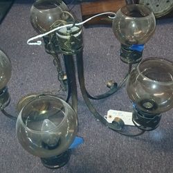  1960's Vintage wrought iron chandelier 