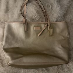 Gold Coach Tote