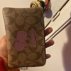 COACH Cherry Wristlet 