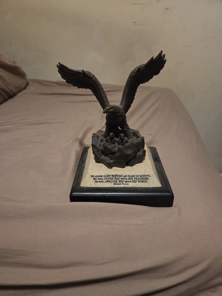 Eagle Statue With Bible Verse LCP