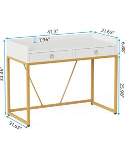 All new 41.3” computer desk study desk with 2 drawers