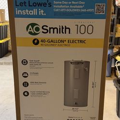 40 Gallon Electric Water Heater AO Smith