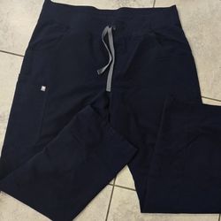Figs Navy Blue Scrub Pants Technical Collection Size L