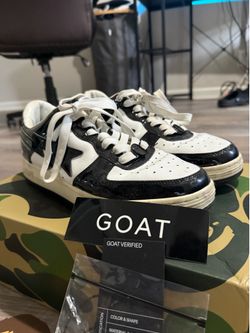 BAPE shoe white and black size 9.5