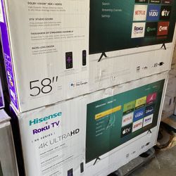 58” inch Hisense Smart Roku UHDTV 4K 
