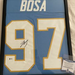 Joey Bosa Autographed Framed Jersey