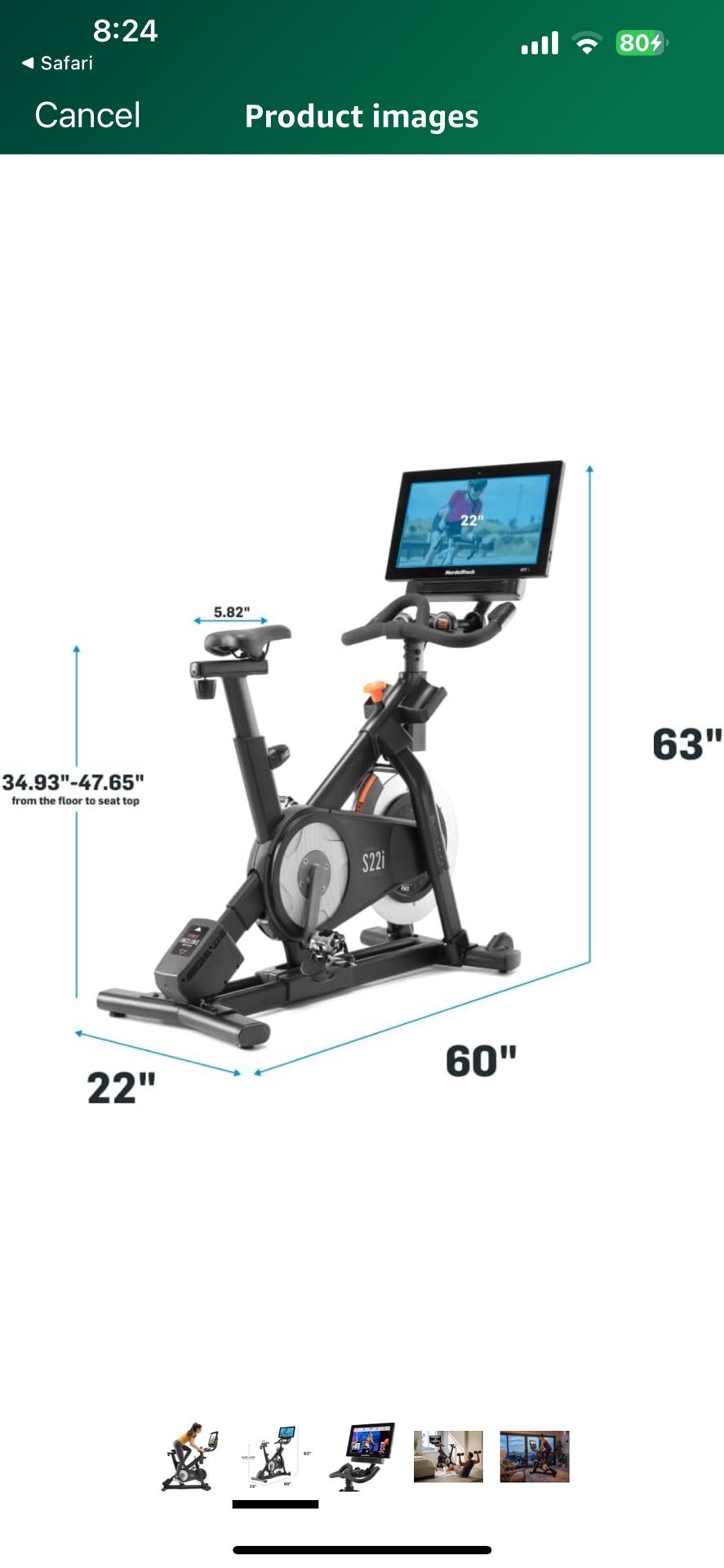 Nordictrack Bicycle S22i 