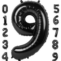 Brand New In Packaging ( I Have 2 Of Them) 40 Inch Black Number  (Can Be Number 9 Or 6) Foil Mylar Balloons Decorations 