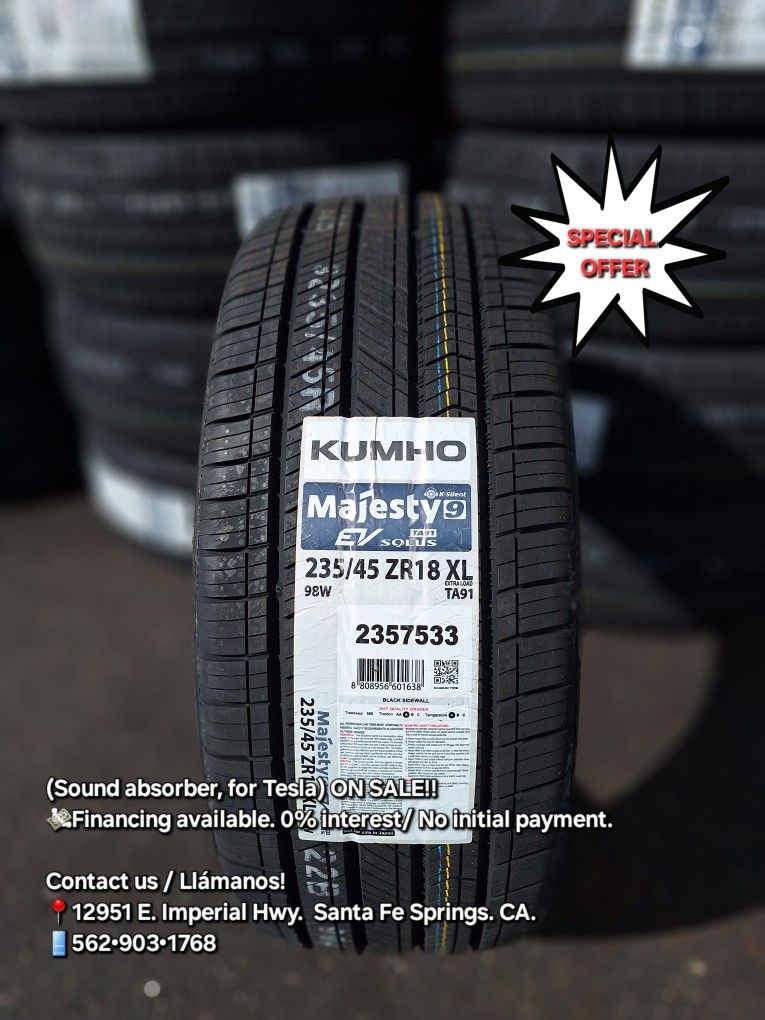 235/45/18 KUMHO MAJESTY EV SOLUS 》Brand NEW Tires / Llantas nuevas (SPECIAL) ☆