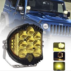 [GG 2ez]  5" 1pcs Amber LED Light Pods Spot Flood Combo Fog Lamp Lights Offroad 