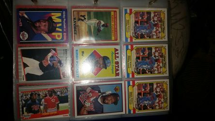Baseball card lot, binder full over 100 plus some miscellaneous