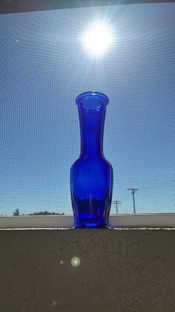 Vintage Indiana Glass Cobalt Blue Bud Flower Vase Made in USA