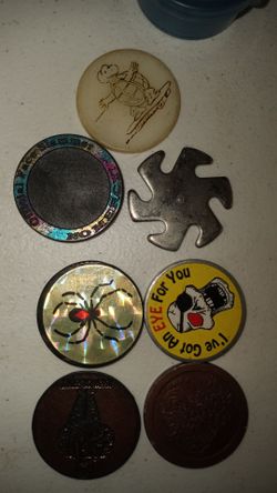 Around 100 Vintage Pogs and 7 Slammers