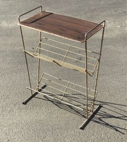 Mid-Century Wire Magazine Rack Side Table