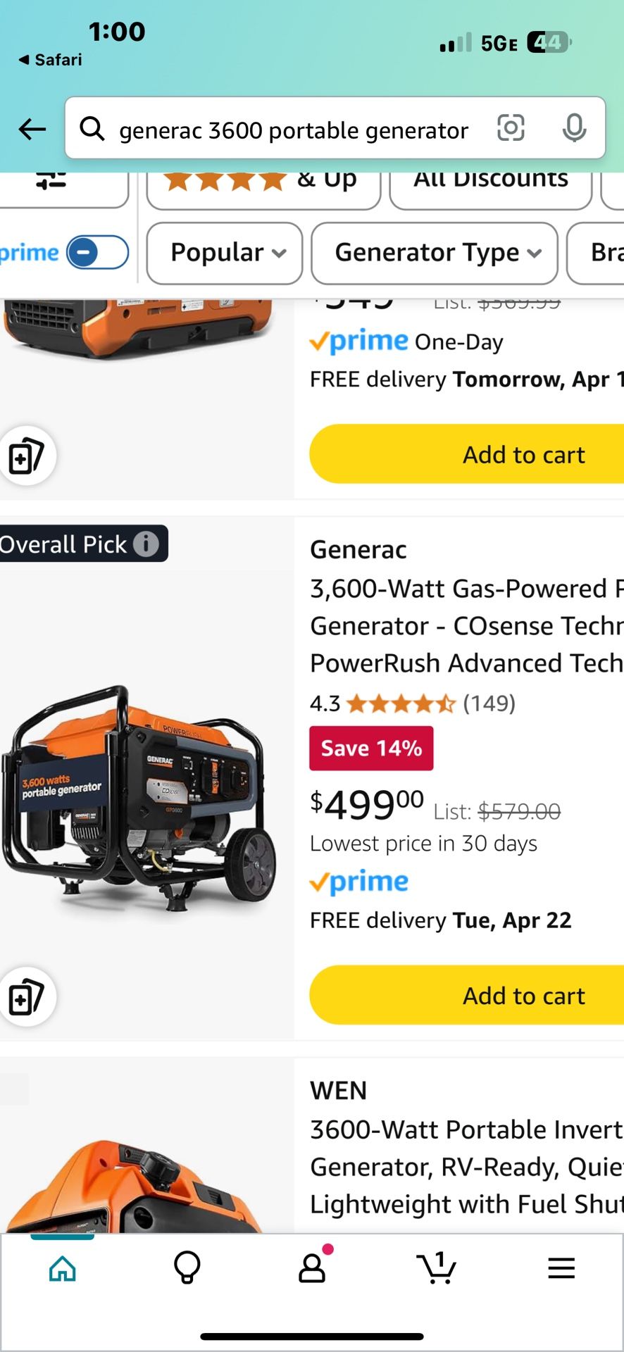 GENERAC GP 3600