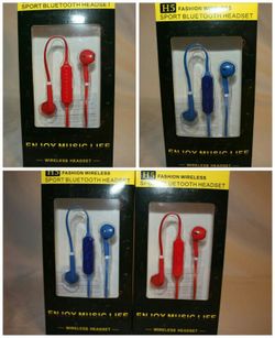 Bluetooth wireless headset ,earphones, earbuds,headphones hear music and answer calls use with any phone or Bluetooth device