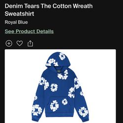Denim Tears Hoodie Size M (blue)