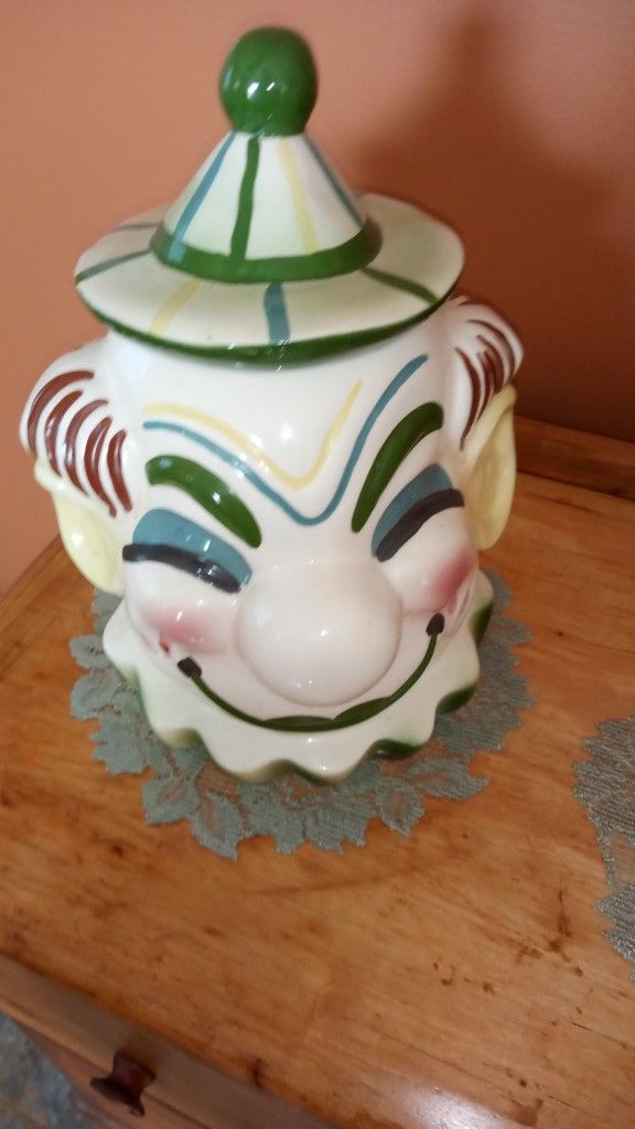 Vintage Clown Cookie Jar