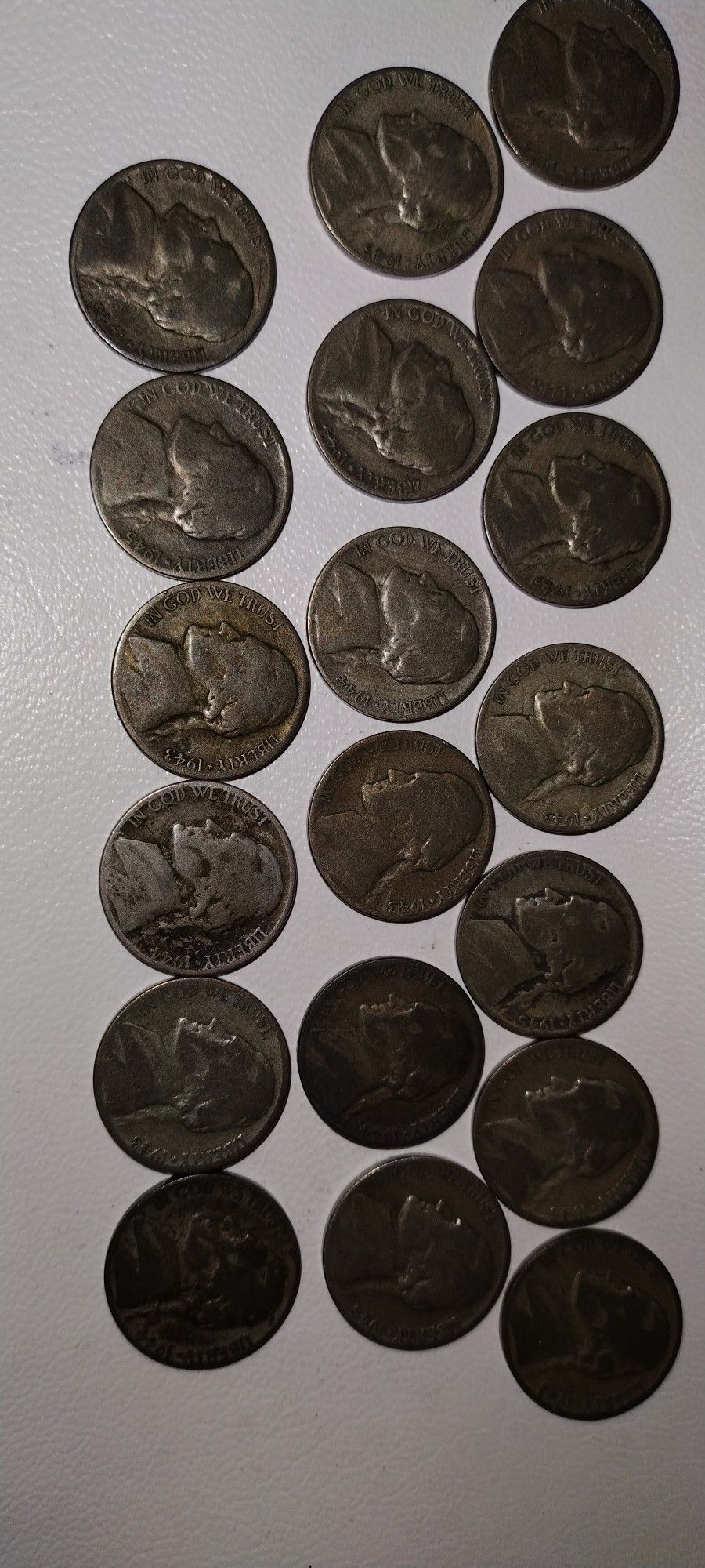 (19) war nickels! 1(contact info removed) w/all mint marks. 35% silver!!!