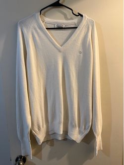 CD WOMENS WHITE CREW NECK SWEATER