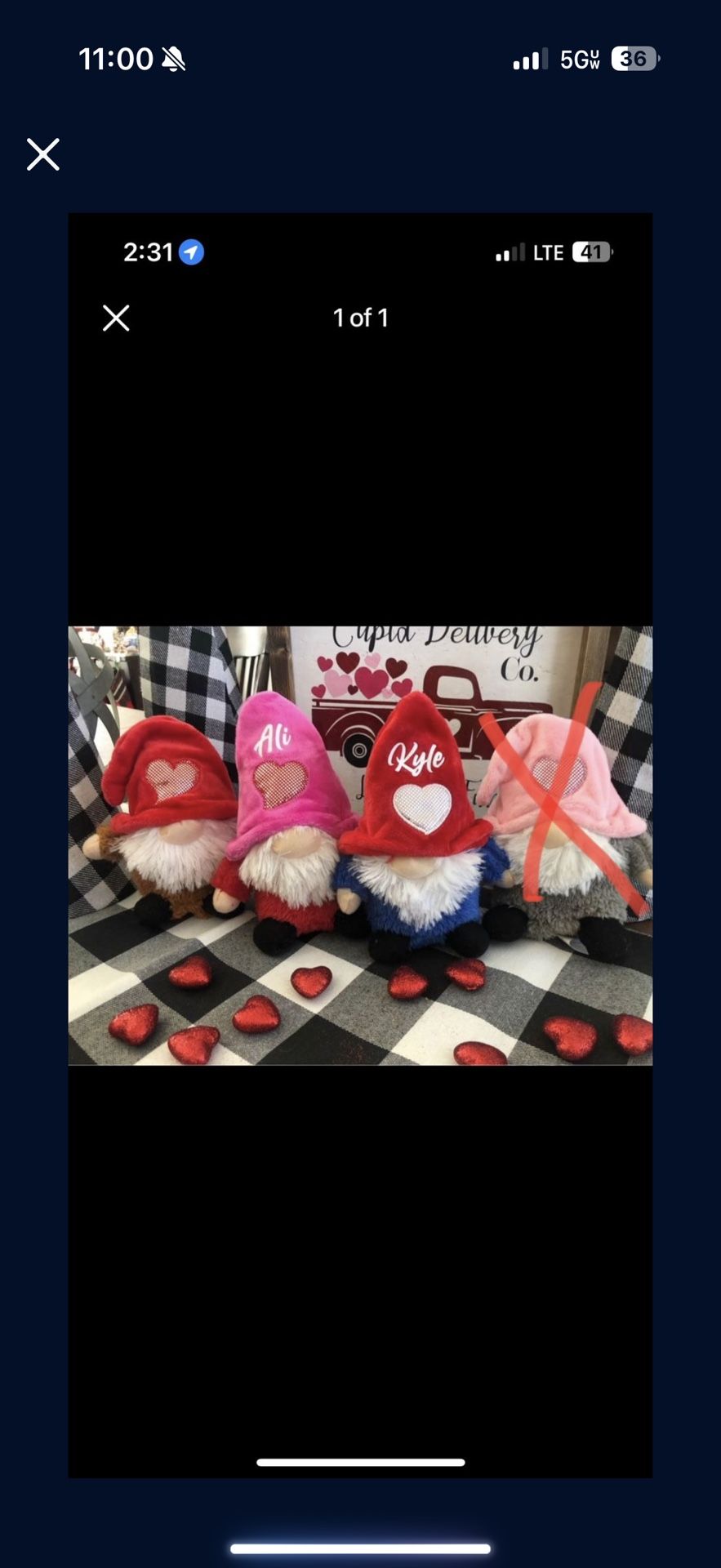 Valentines Day Personalized gnome