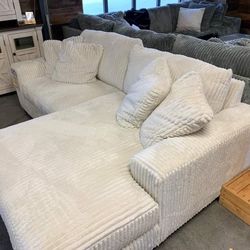 IVORY PLUSH SECTIONAL SOFA COUCH from1249$  WİTH İNTEREST FREE PAYMENT OPTİONS 